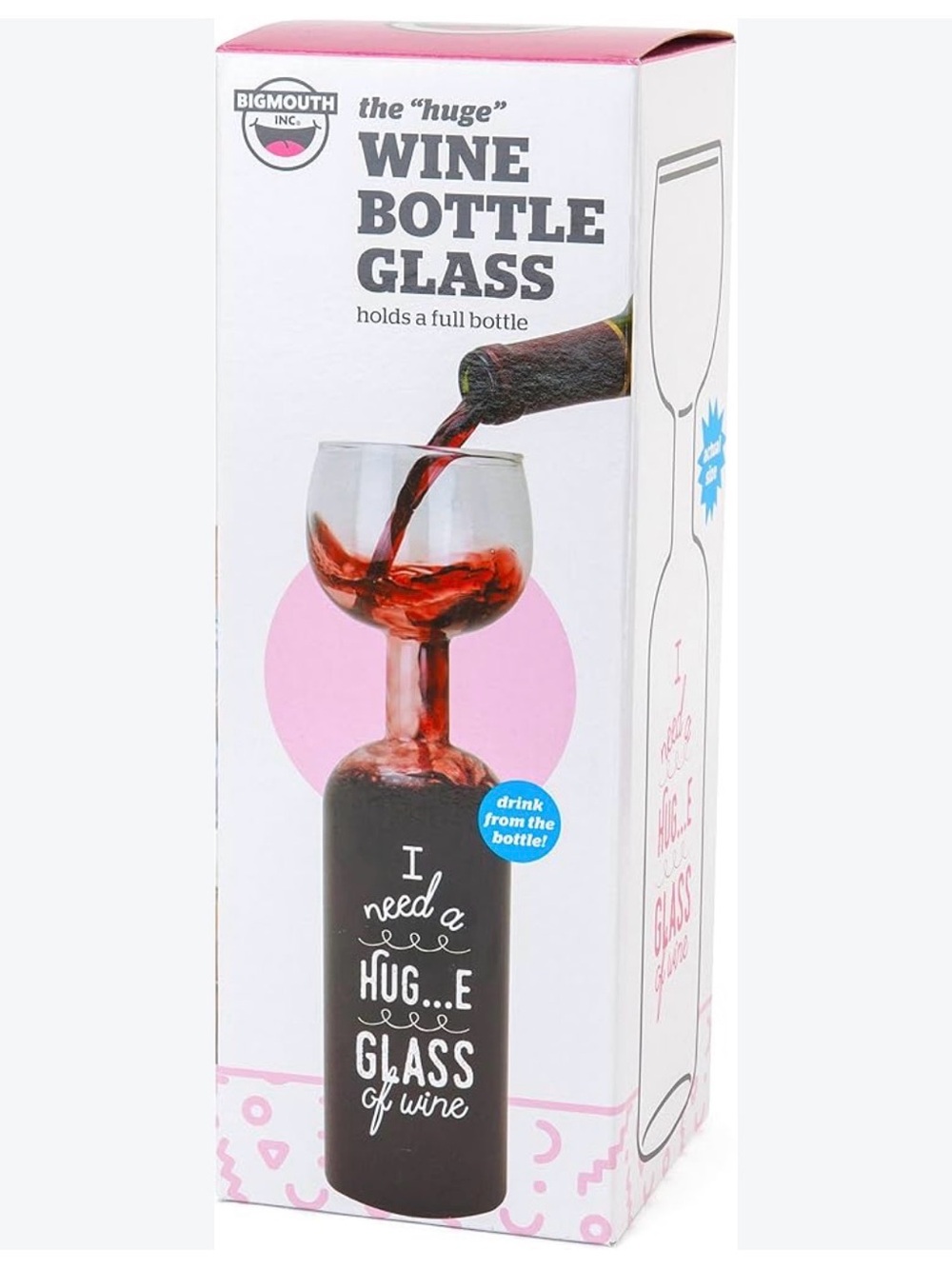 Wine Bottle Glass - Novelty Full-Bottle Wine Glass